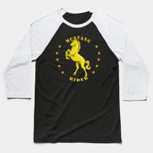 Mustang - Rider w Stars Baseball T-Shirt